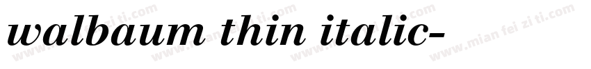 walbaum thin italic字体转换